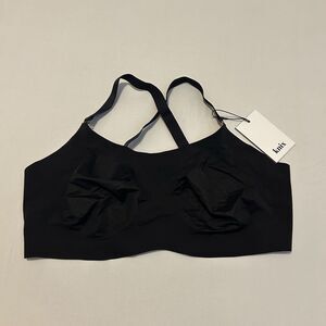 Knix Evolution Bra Black Beige Adjustable Strap Wireless NWT - Size 8